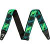 Fender Neon Monogrammed Strap gitaarband groen/blauw