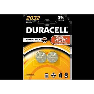 Duracell Lithium DL2032 3V 2x knoopcel batterij