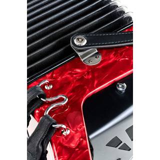 Hohner Bravo II 60 Rood, Silent Key accordeon