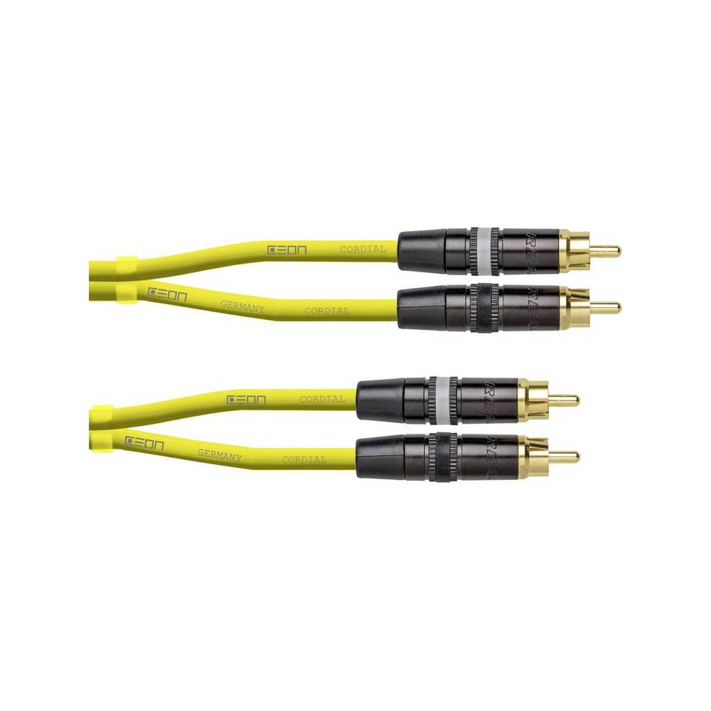 Cordial DJ-RCA3Y CEON 2x RCA kabel 3 meter, geel
