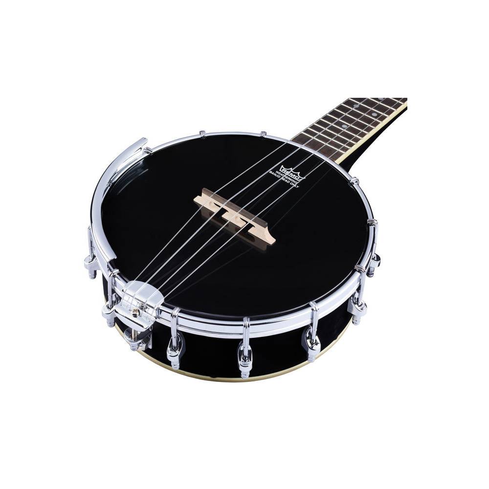 Ortega Raven Series OUBJ100-SBK ukelele banjo met tas