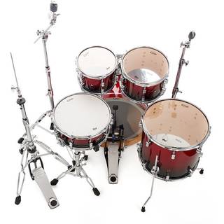 PDP Drums Concept Maple Red-Black Sparkle 5-delig drumstel