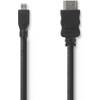 Nedis High Speed micro-HDMI kabel met ethernet 1.5 m zwart