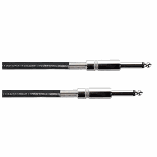 Cordial EI1.5PP Elements instrumentkabel 2x recht 6.3mm TS jack - 1.5m zwart