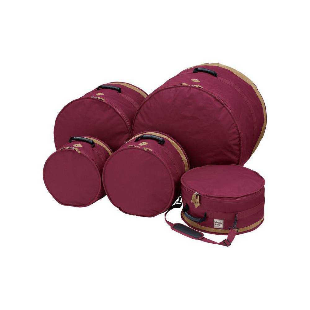 Tama TDSS52KWR Powerpad Designer Wine Red 5d. drumhoezenset 22,10,12,14,16