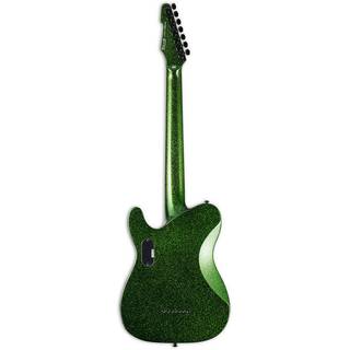 ESP LTD SCT-607 Baritone Green Sparkle Stephen Carpenter Signature 7-snarige elektrische gitaar met koffer