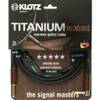 Klotz TIW0300PR Titanium walnut gitaarkabel 2p 6.35mm verguld haaks-recht 3m