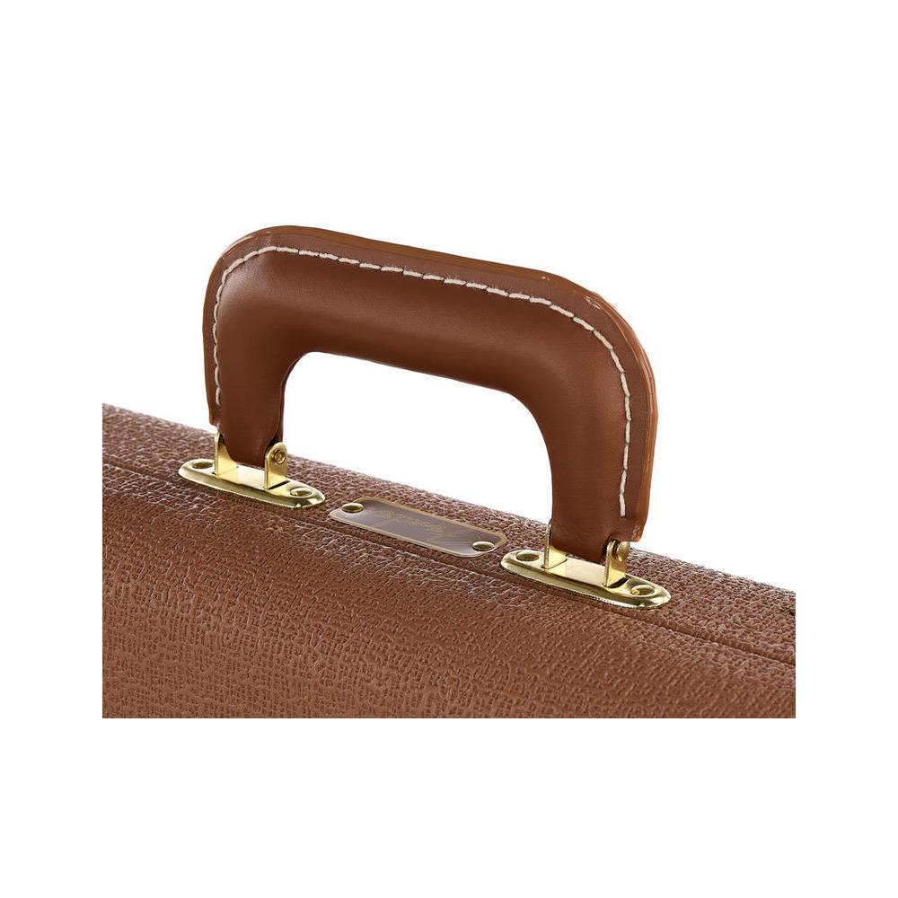 Fender G&G Deluxe Strat/Tele Hardshell Case Brown & Gold Plush koffer voor Stratocaster en Telecaster