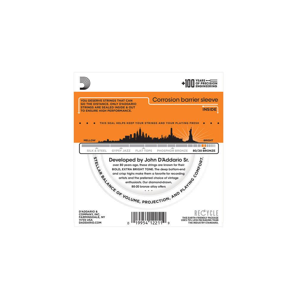 D'Addario EJ10 snarenset voor akoestische western gitaar