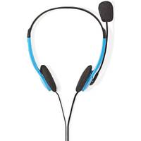 Nedis CHST100BU on-ear stereo PC-headset blauw