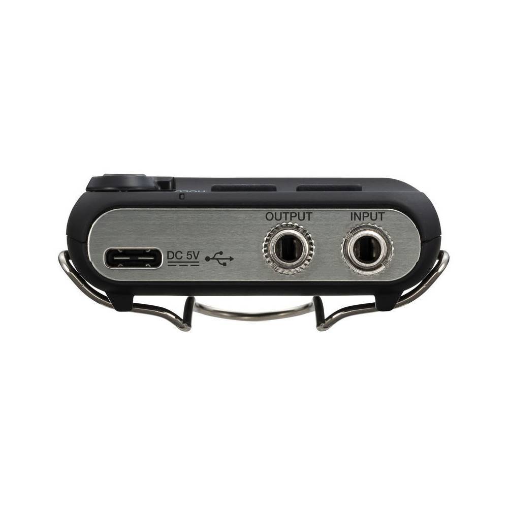 Zoom F2 recorder met dasspeldmicrofoon