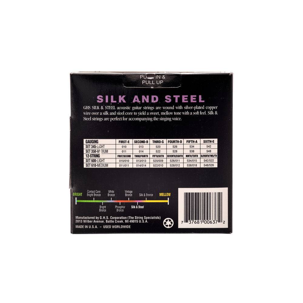 GHS 610 Silk And Steel 12-string medium snarenset western gitaar