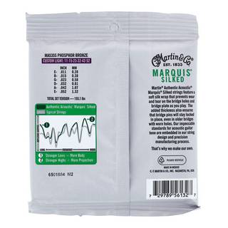 Martin Strings MA535S Authentic Acoustic Silked Phosphor Bronze