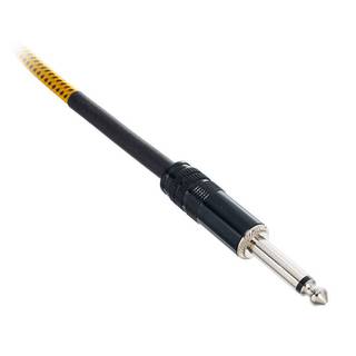 Cordial EI7.5PP-TWEED-YE Elements instrumentkabel 6.3 TS jack recht 7.5m tweed geel