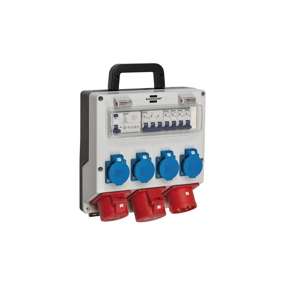 Brennenstuhl Wandverteiler 1154890020 stroomverdeler 32 A draagbaar 4x geaard en 2x CEE