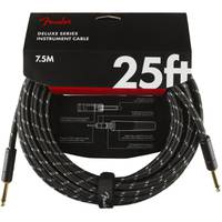 Fender Deluxe Cables instrumentkabel 7.5m zwart tweed recht