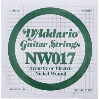 D'Addario NW017 losse snaar voor ak. en elektrische gitaar