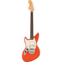 Fender Kurt Cobain Jag-Stang LH RW Fiesta Red elektrische gitaar met deluxe gigbag