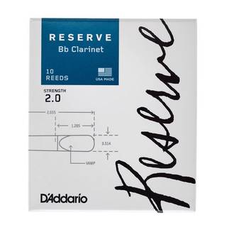 D'Addario Woodwinds Reserve Bb Clarinet Reeds 2.0 (10 stuks)