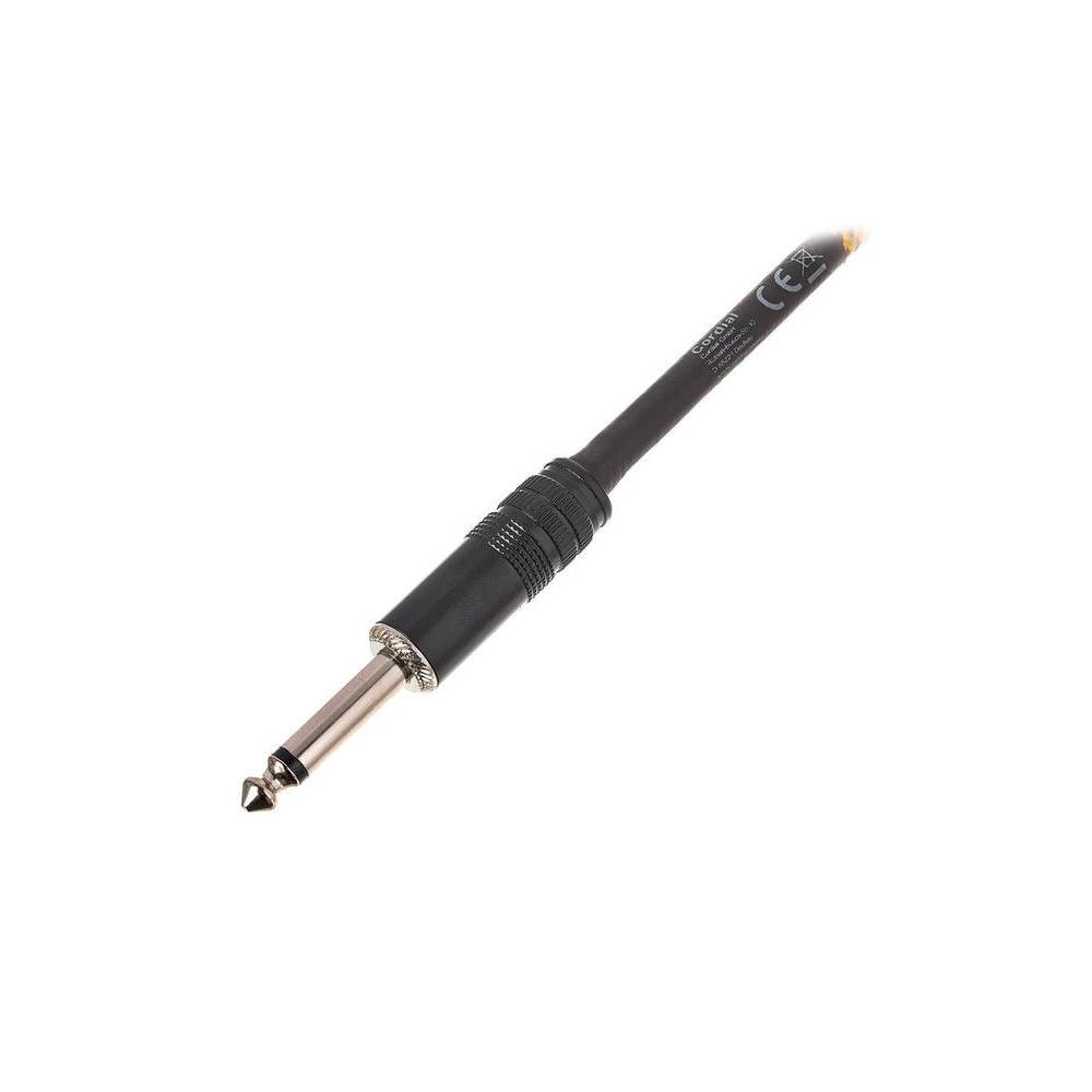Cordial EI5PR-TWEED-YE Elements jack kabel 6.3 TS haaks - recht 5m tweed geel