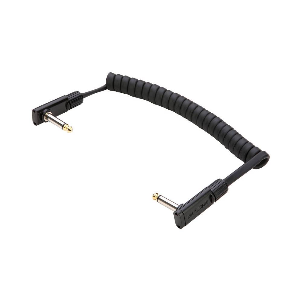 RockBoard Coiled Series Flat Patch Cable zwart 1 m