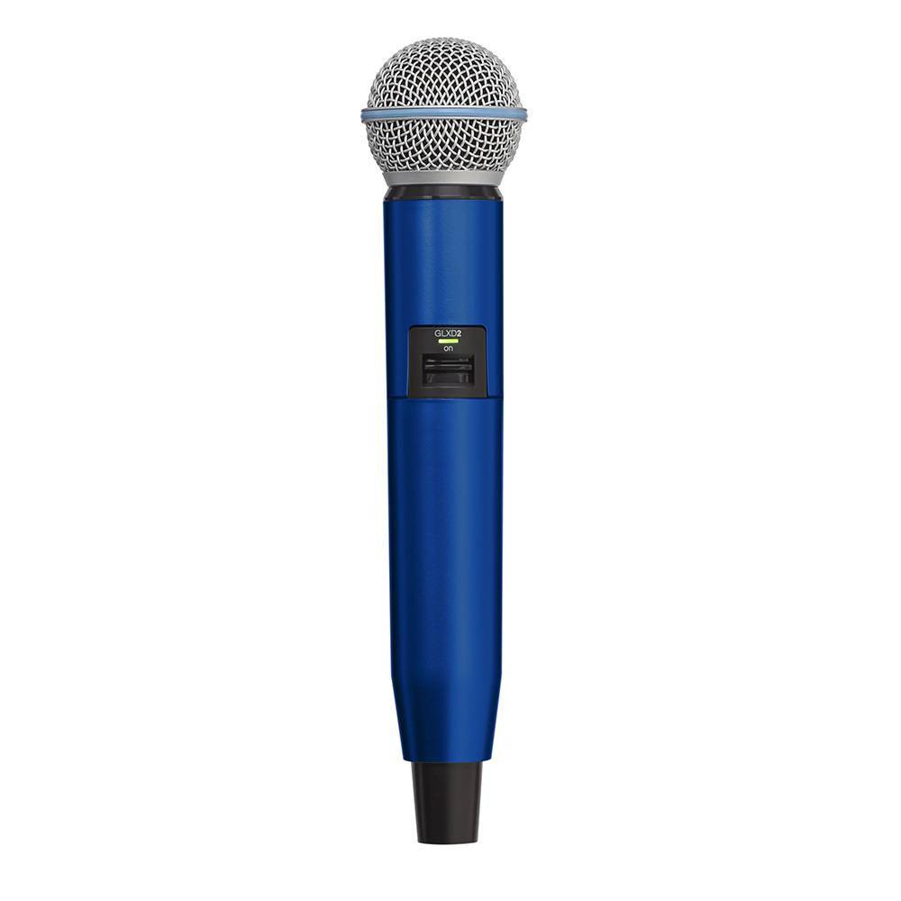 Shure GLX-D SM58/Beta58 gekleurde behuizing blauw