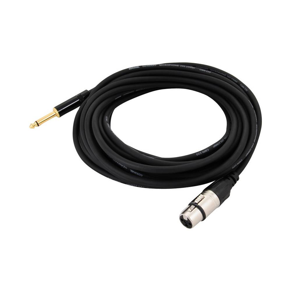Cordial CCM7.5FP Intro microfoonkabel XLR female - 6.3 mm TS jack 7.5m