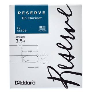 D'Addario Woodwinds Reserve Bb Clarinet Reeds 3.5+ (10 stuks)