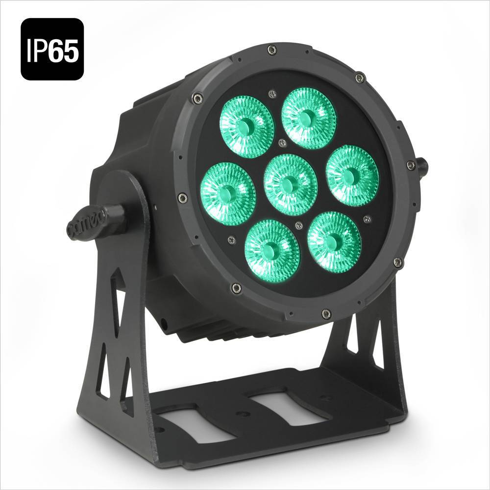 Cameo 7 x 10W RGBWA platte LED-par outdoor