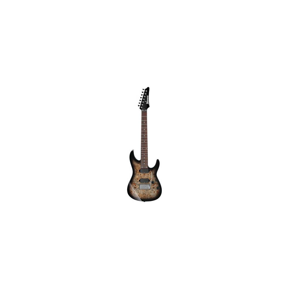 Ibanez Premium AZ427P1PB Charcoal Black Burst 7-snarige elektrische gitaar met gigbag