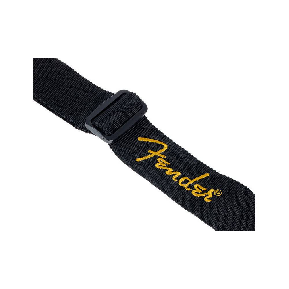 Fender Poly 2 inch gitaarband met logo geel