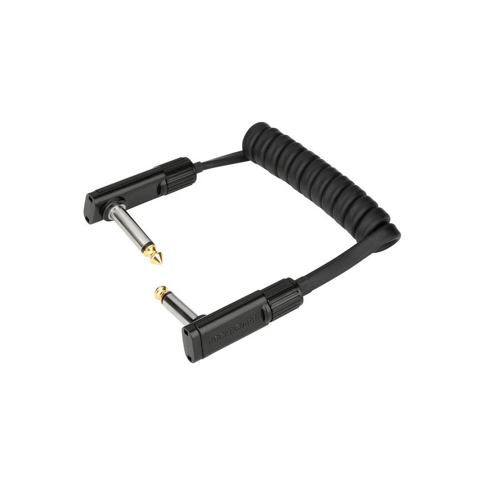 RockBoard Coiled Series Flat Patch Cable zwart 50 cm