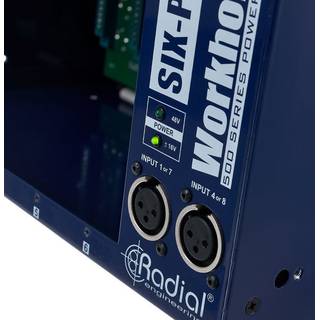 Radial Sixpack Workhorse rack voor 500-serie 6 slots met handvat