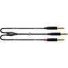 Cordial CFY0.9VPP Intro verloopkabel jack 6.3mm TRS -2x 6.3mm TS 0.9m zwart