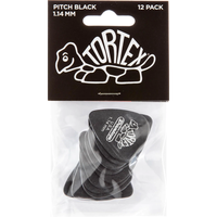 Dunlop Tortex Pitch Black Standard 1.14mm 12-pack plectrumset zwart