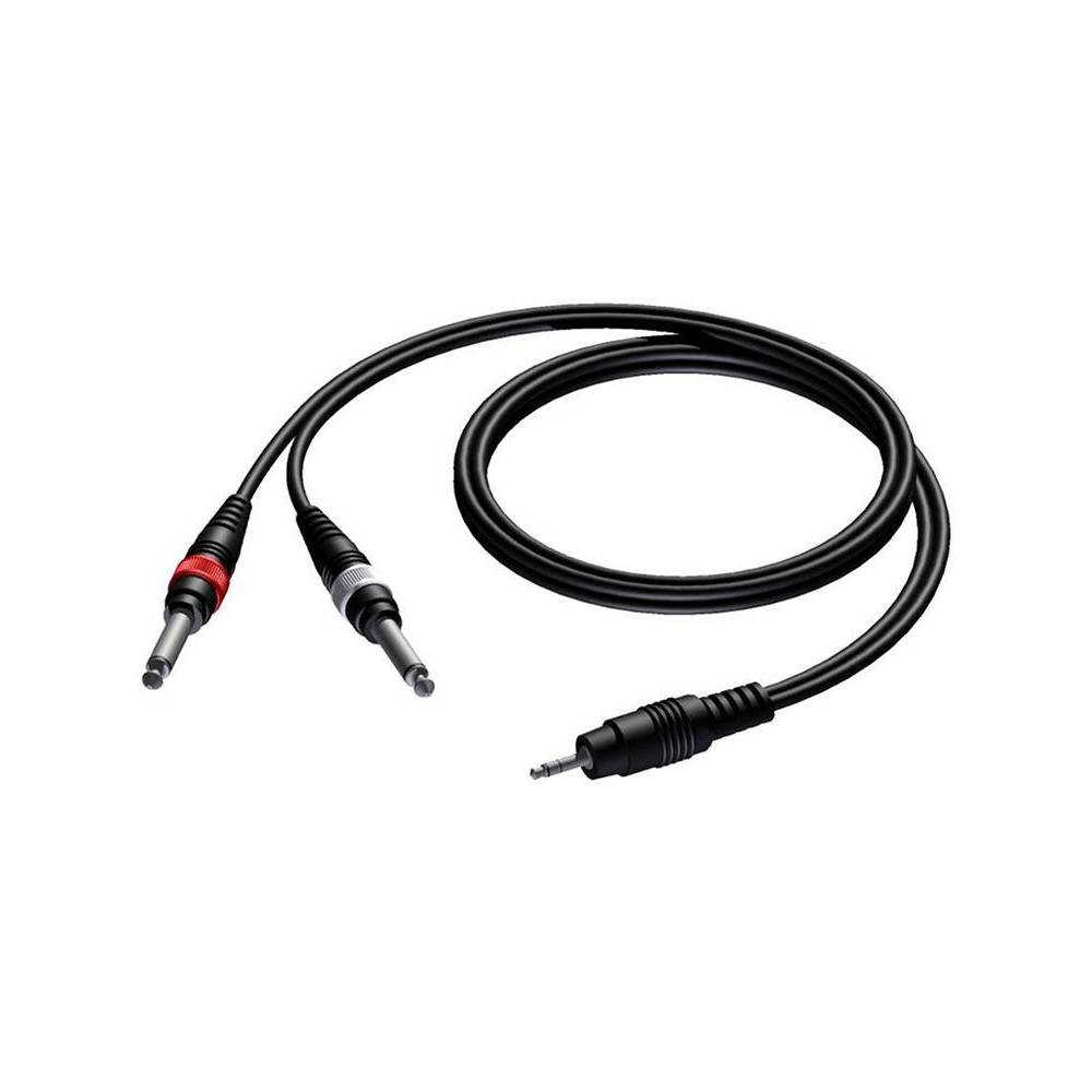 Procab CAB713 jack 3.5mm stereo - 2x jack male 1.50 meter