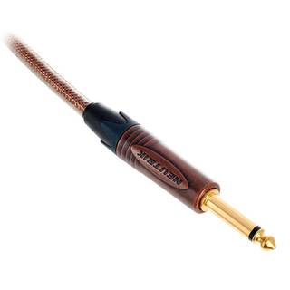 Cordial CSI6PP-METAL-SILENT ENCORE 6.3 TS jack recht silent - 6.3 TS jack recht kabel 6m