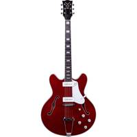 VOX Bobcat V90 semi-hollow body semi-akoestische gitaar (cherry red)
