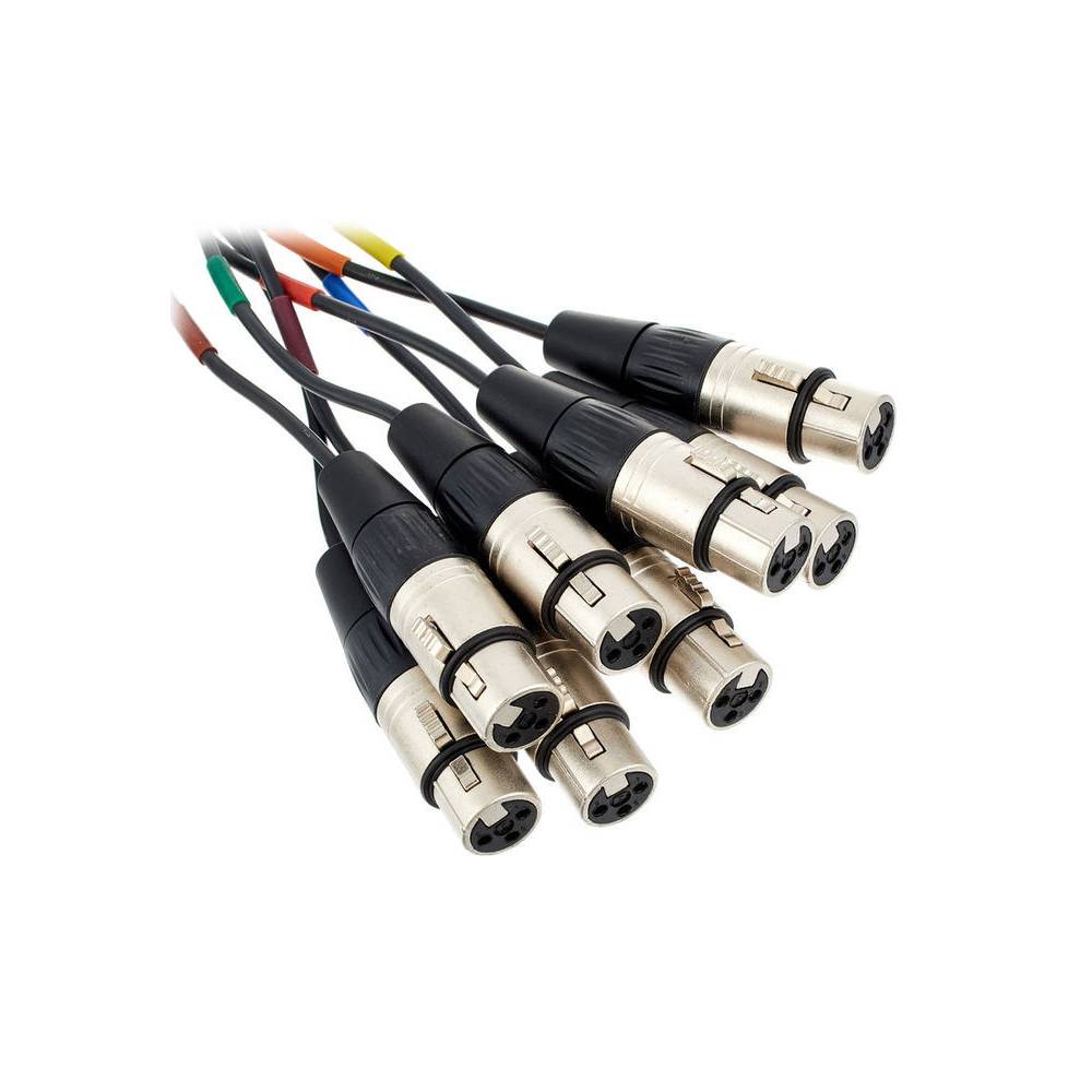 Cordial CML8-0FV5C Intro multikabel 8x XLR female - 8x 6.3mm TRS jack 5m