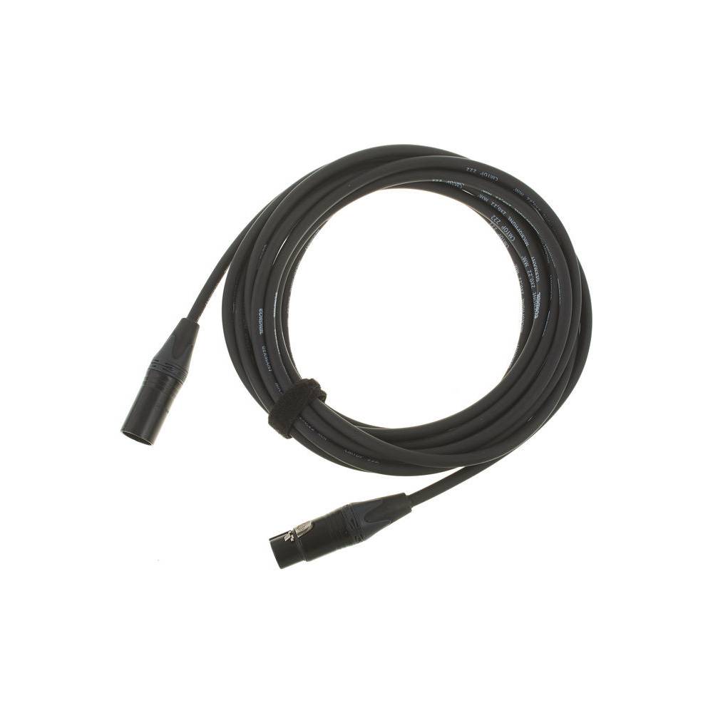 Cordial CSM5FM-GOLD ENCORE XLR male - XLR female signaalkabel 5 meter zwart