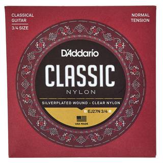 D'Addario EJ27N 3/4 snarenset voor 3/4 formaat klassieke gitaar