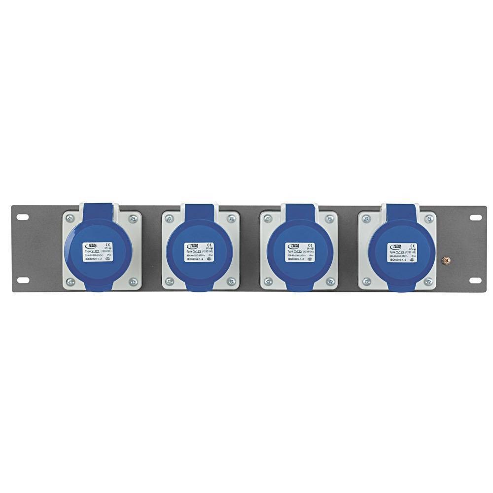 Showtec PDP-3242 rackpaneel met 4x CEE 32A 3-polig