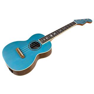 Fender Dhani Harrison Ukulele Turquoise WN elektrisch-akoestische tenor ukelele