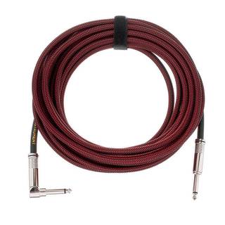 Ernie Ball 6062 Braided Instrument Cable, 7.5 meter, Black/Red