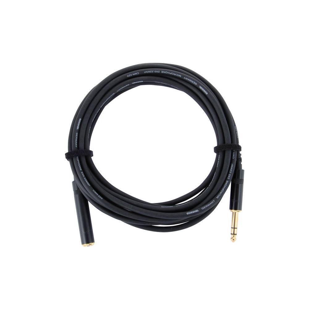 Cordial CFM5VK verlengkabel hoofdtelefoon 6.3 mm TRS jack 5m