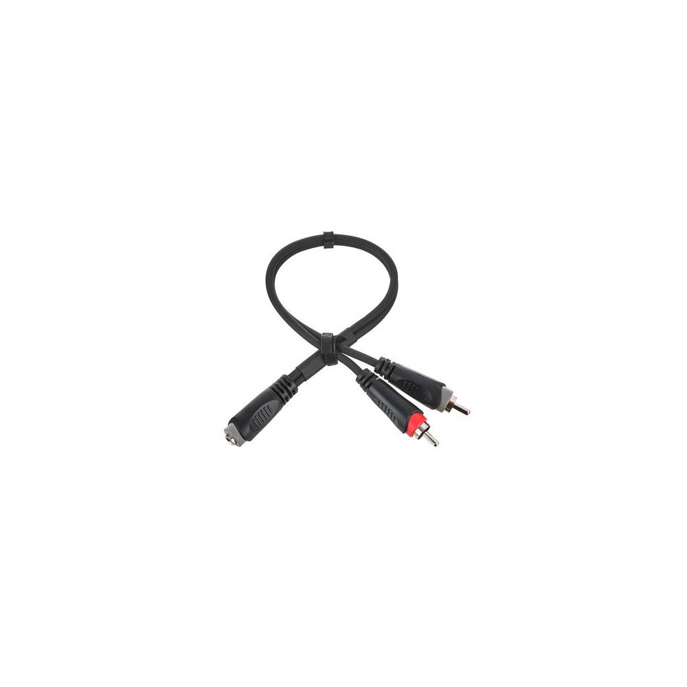 Cordial EY0.3YCC Elements verloopkabel 2x RCA - 1x 3.5mm jack TRS fem 0.3m