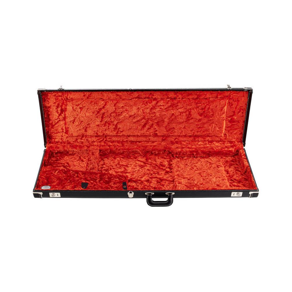 Fender G&G Deluxe Precision Bass Hardshell Case Black/Orange Plush koffer voor Precision bas