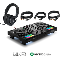 Hercules DJControl Inpulse 500 + Devine PRO 900 DJ/Studio koptelefoon en kabels