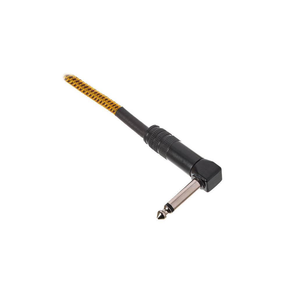 Cordial EI5PR-TWEED-YE Elements jack kabel 6.3 TS haaks - recht 5m tweed geel