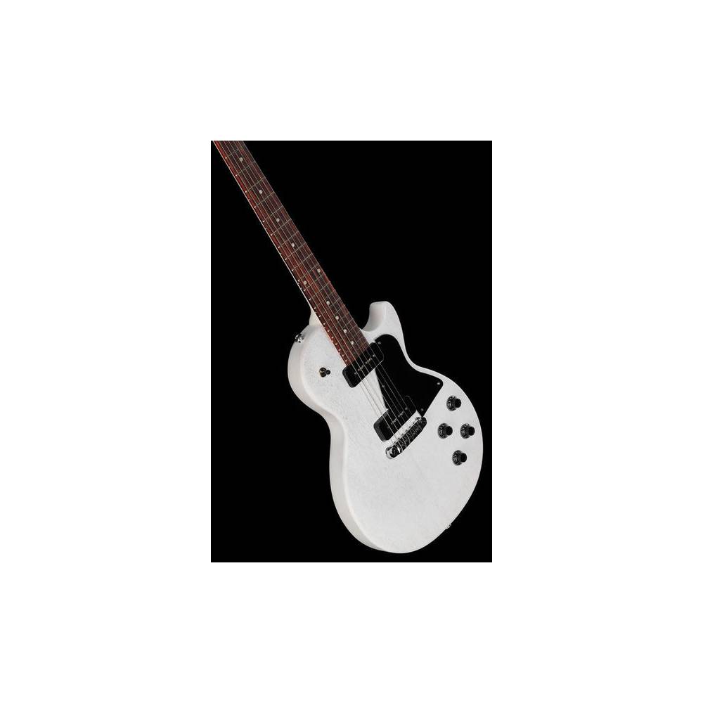 Gibson Modern Collection Les Paul Special Tribute P-90 Worn White Satin elektrische gitaar met gigbag